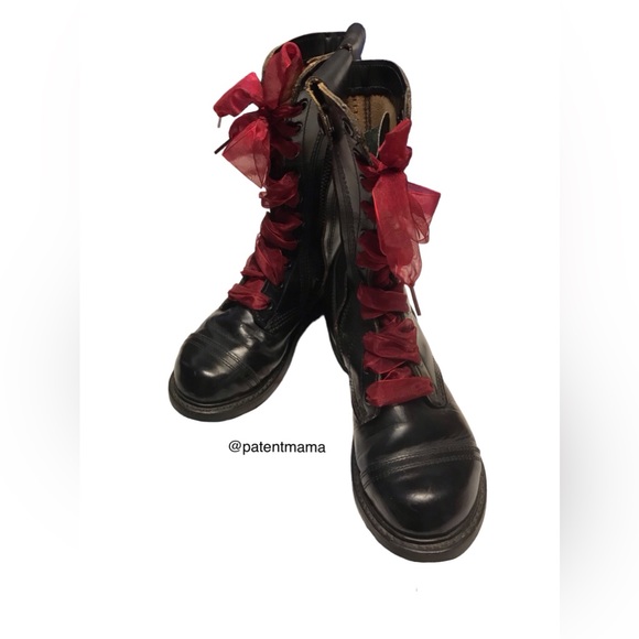 Carolina Shoes - WOMENS VINTAGE CAROLINA REAL LEATHER LOGGER WORK BOOTS WITH A TOUCH OF GLAM